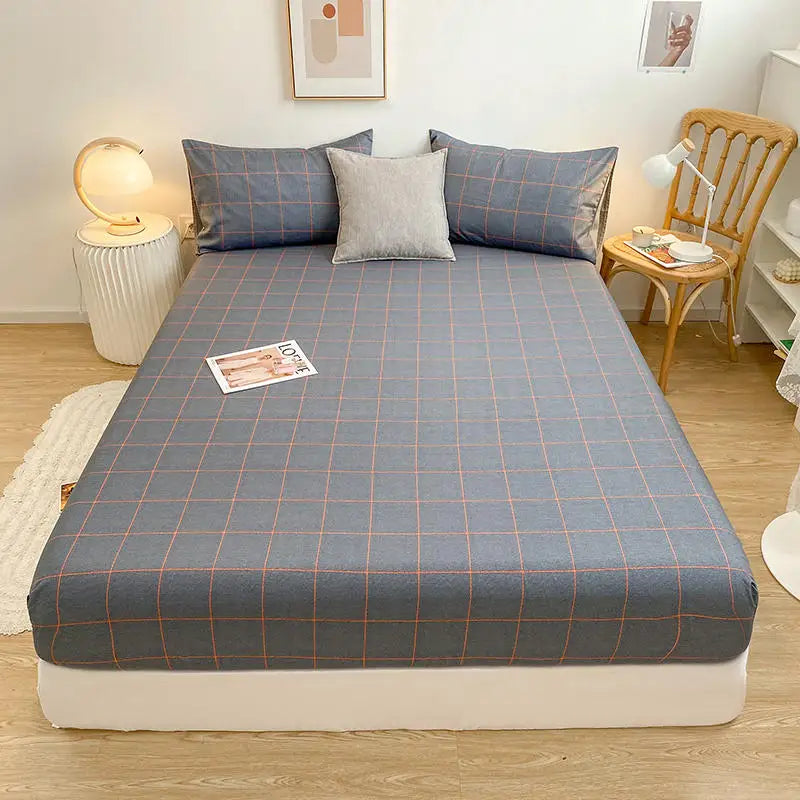 Bonenjoy-sábana bajera de algodón puro con estampado de dibujos animados de coche, funda de cama elástica, Sábana inferior individual, tamaño Queen, sin funda de almohada, 1 unidad