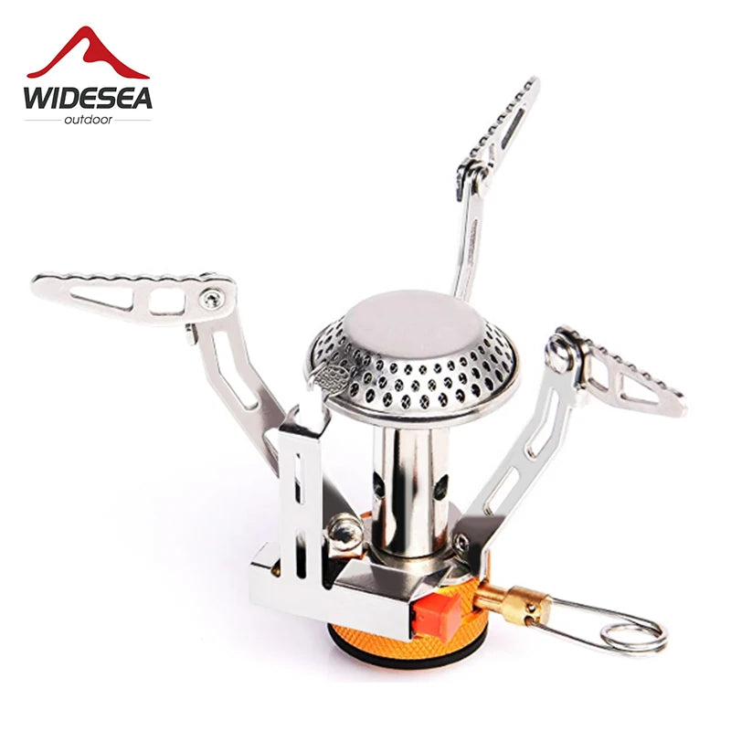 Widesea-estufa de Gas de una pieza para acampar, calentador, quemador turístico, plegable, pícnic al aire libre, suministros de equipo de cocina, horno de supervivencia