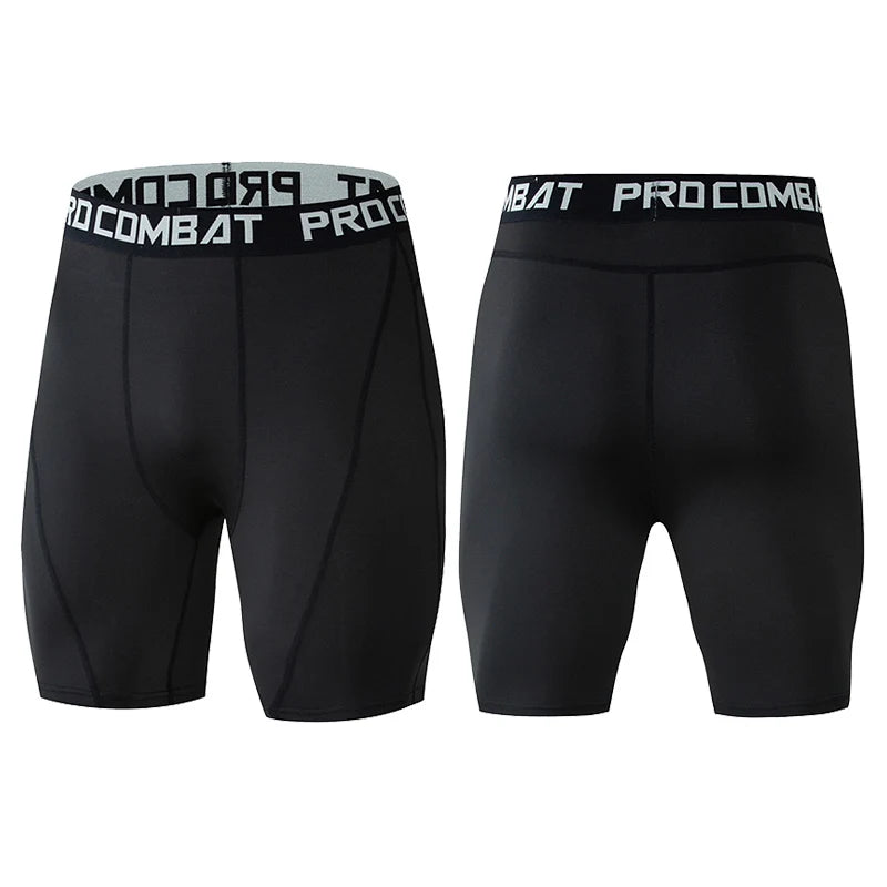 Pantalones cortos de culturismo para Hombre, bragas de gimnasio con entrepierna para entrenamiento fÃsico, medias de compresión elásticas para músculos vivos, mallas ajustadas para Hombre