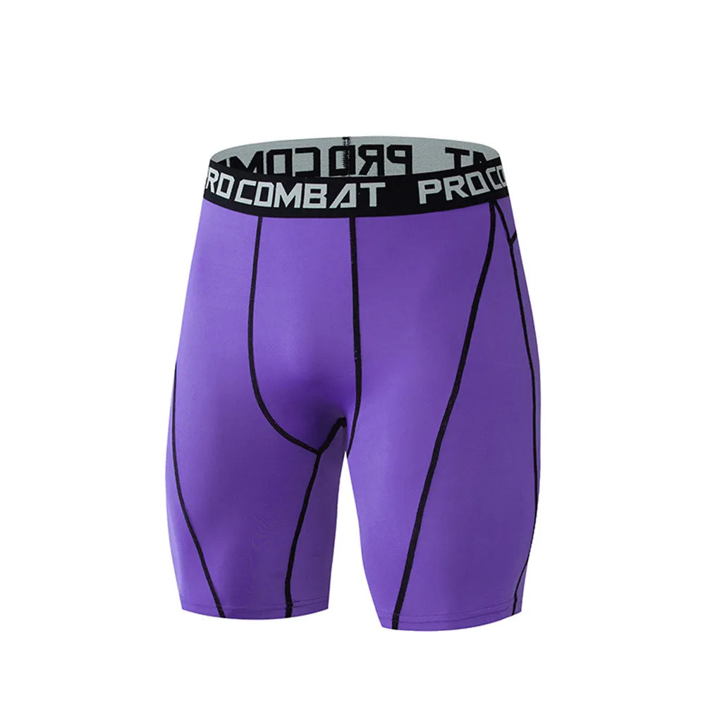 Pantalones cortos de culturismo para Hombre, bragas de gimnasio con entrepierna para entrenamiento fÃsico, medias de compresión elásticas para músculos vivos, mallas ajustadas para Hombre