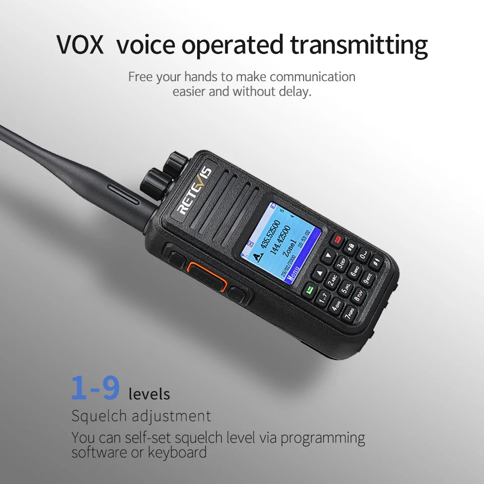 Retevis RT3S DMR walkie talkies de largo alcance radio portátil recargable radio a pilas camping walkie talkie emisora radioaficionado radio emergencia supervivencia profesionales walkie-talkies Cifrado AES256 GPS APRS