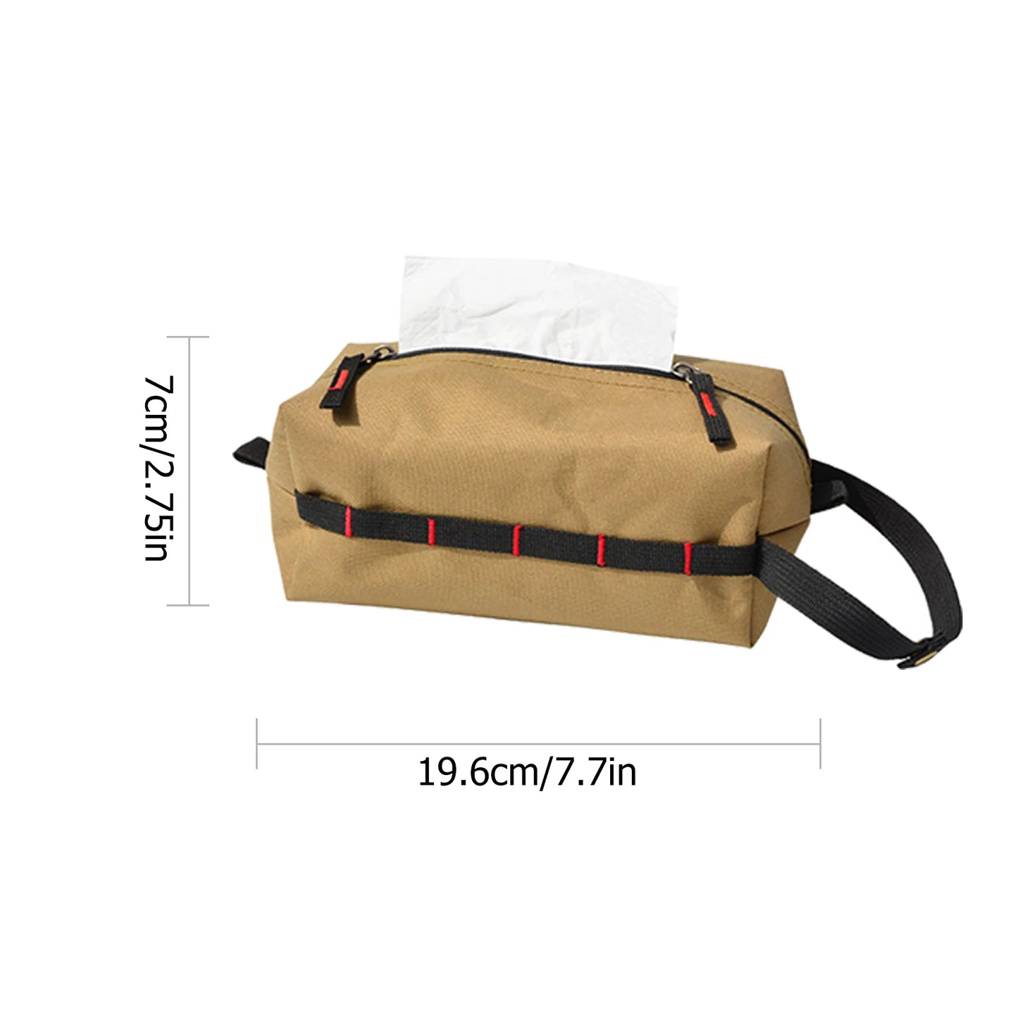 Caja de pañuelos de tela Oxford impermeable, dispensador de pañuelos faciales, soporte de caja, bolsa de almacenamiento para acampar al aire libre y senderismo