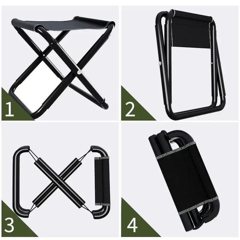 Silla de viaje al aire libre, taburete plegable portátil para acampar, Picnic, taburete plegable para pies, pesca, senderismo, playa, silla ultraligera, herramientas