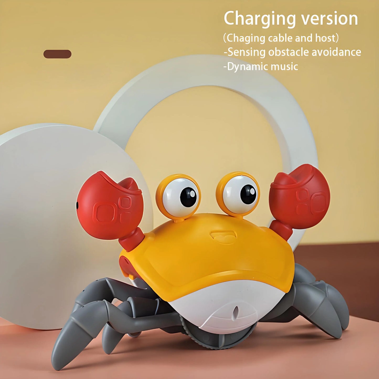 1Pc Escape Cangrejo función de detección automática niños arrastrándose evitando obstáculos mascota electrónica con música