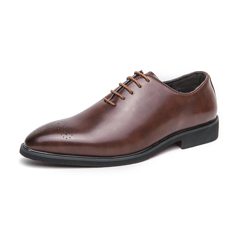 Zapatos de cuero de lujo para hombre, zapatos de alta calidad a la moda Oxford, zapatos de vestir de boda para hombre, zapatos de cuero 2024, zapatos de oficina para caballero
