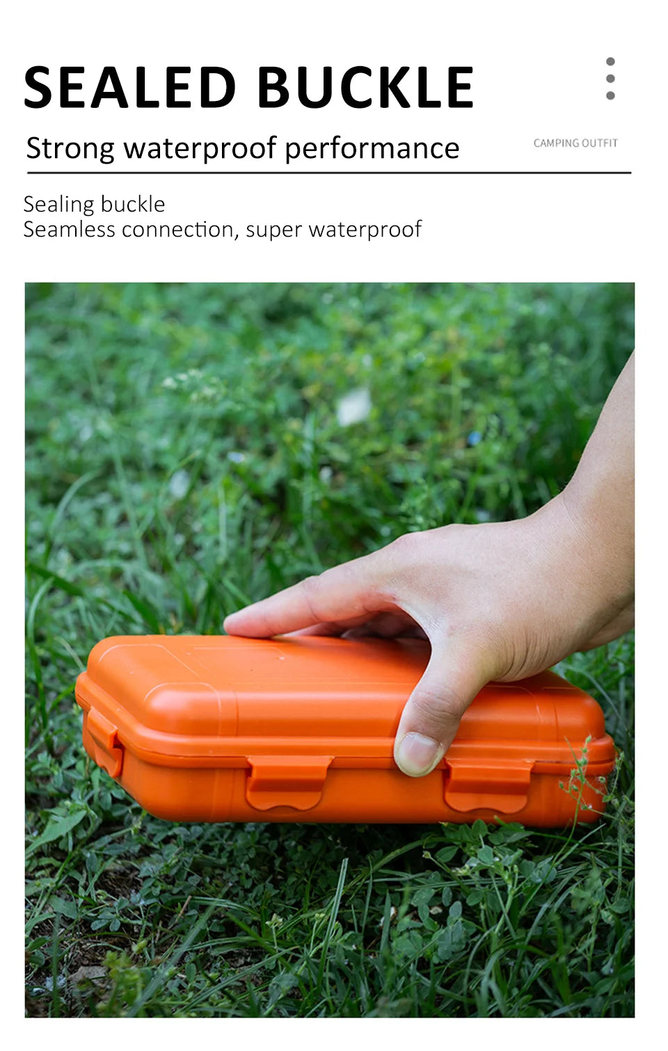 Caja de supervivencia sellada impermeable de plástico para exteriores, contenedor para acampar, caja de almacenamiento de viaje al aire libre, bolsa de aparejos de pesca, tamaño S/L/XL