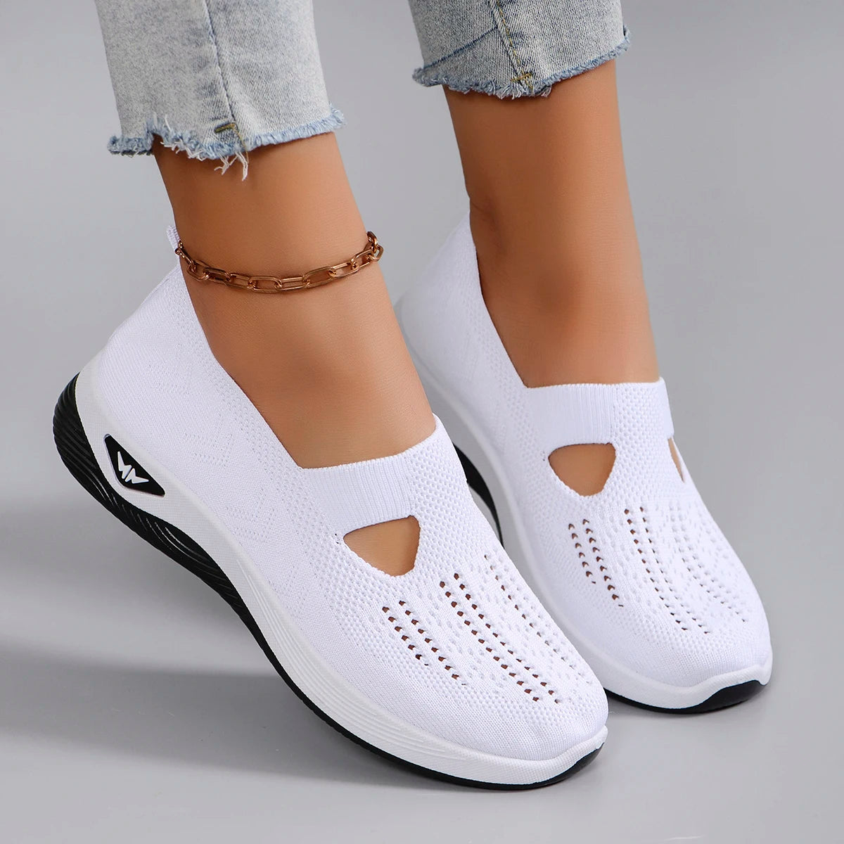 Nuevos zapatos deportivos de primavera para mujer, zapatos deportivos informales a la moda, transpirables, ligeros, antideslizantes, resistentes al desgaste, zapatos planos