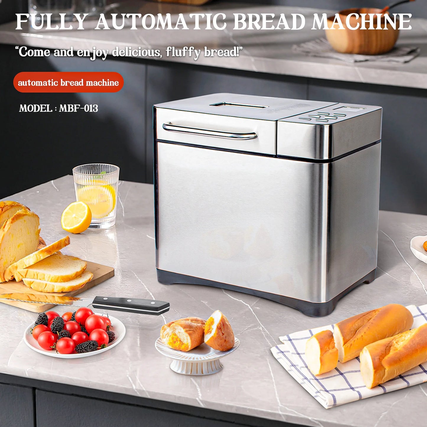 Nueva llegada máquina de pan para el hogar fermentador de masa inteligente automático Mini máquina de pan de desayuno multifuncional 모