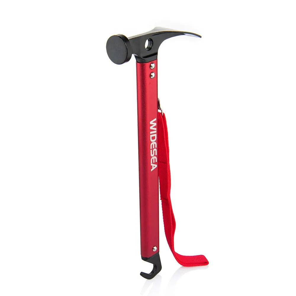 Martillo de Camping Widesea, mazo de estaca de clavija para tienda de campaña al aire libre de cobre y acero inoxidable con extractor de estaca, clavos Grond para montañismo y senderismo