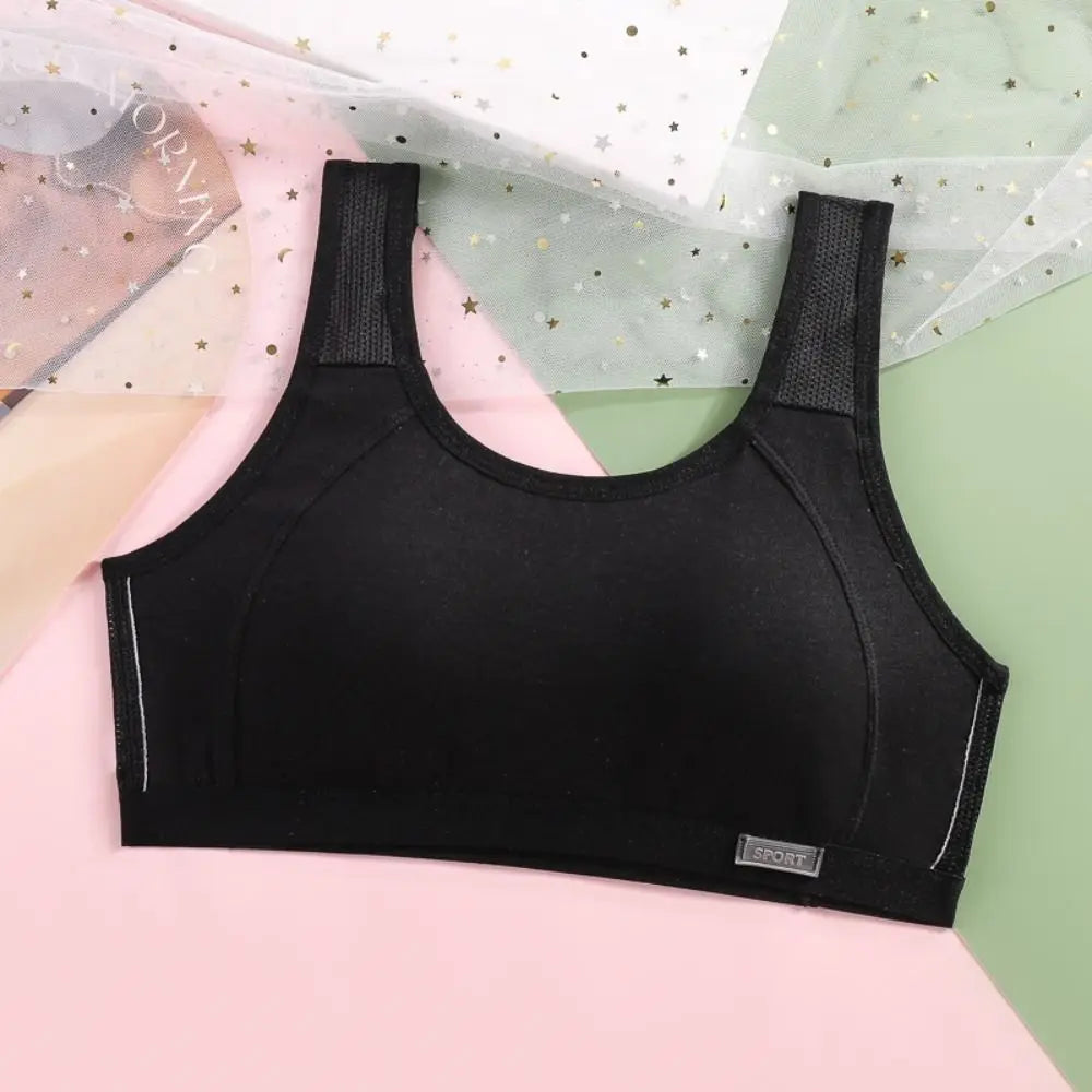 Sujetador inalámbrico de malla Simple para mujer, Tops, ropa interior, sujetador de realce, Bralettes íntimos dulces con almohadilla para chica