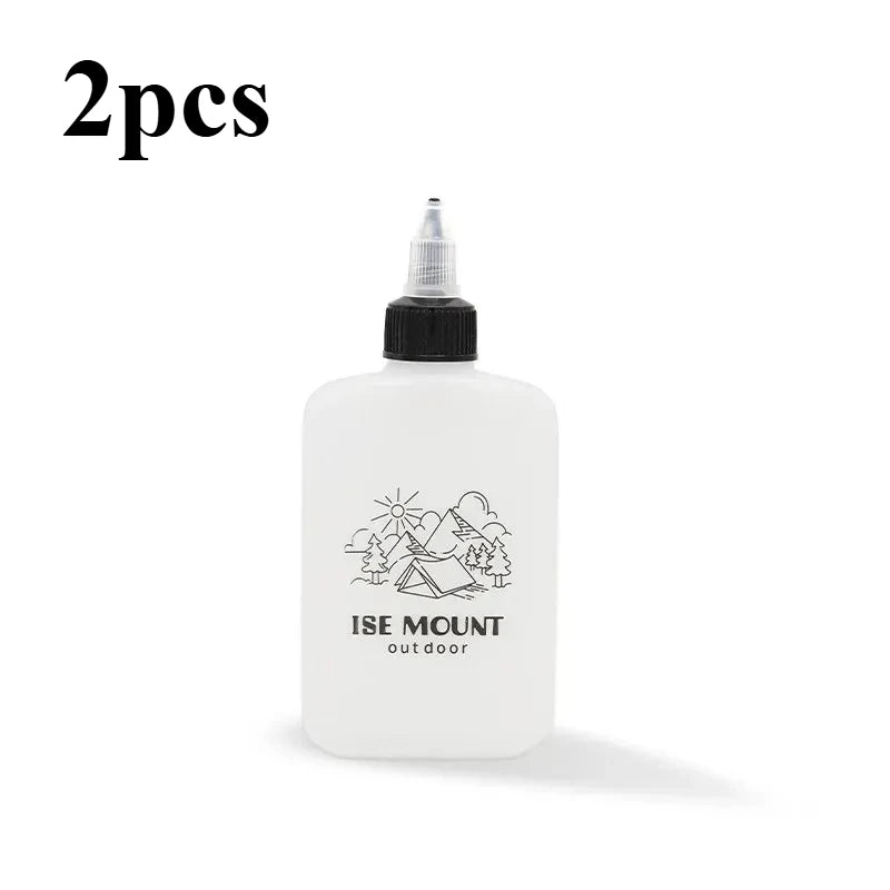 Botella de aceite para exteriores, bote de aceite pequeño portátil, botella de vinagre, botella de salsa de soja, botella de condimento sellada a prueba de fugas para acampar, 2 uds.