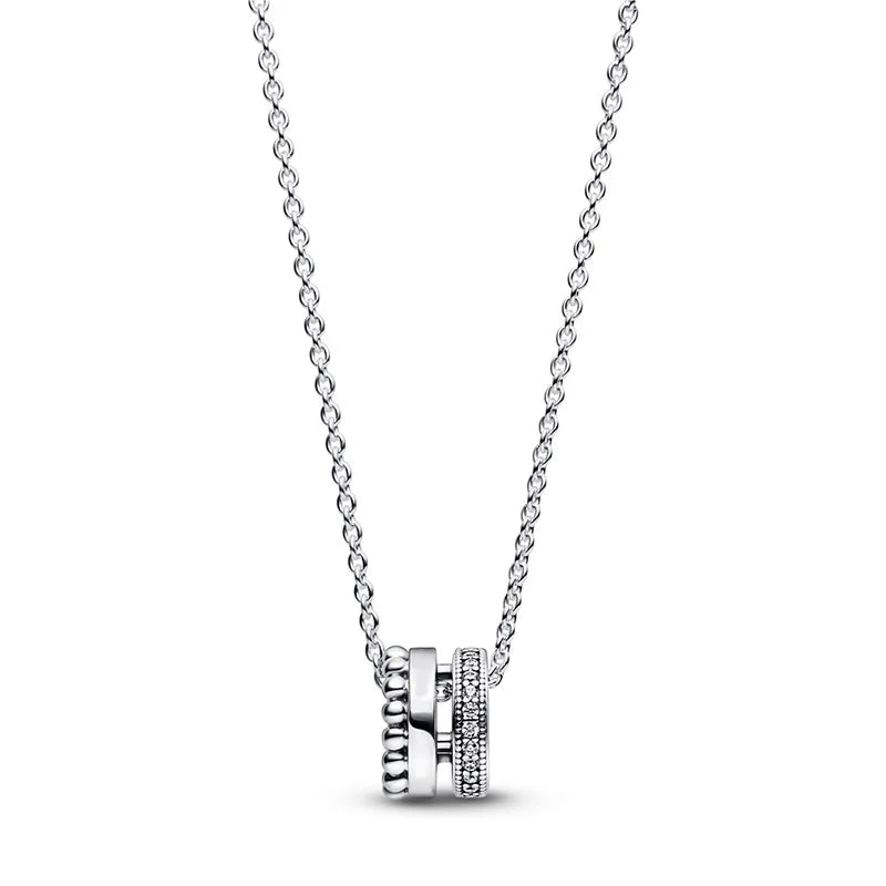 Nuevo original Plata de Ley 925 chapada brillante en forma de corazón collar pulsera mujer regalo de cumpleaños del Día de San Valentín joyería DIY