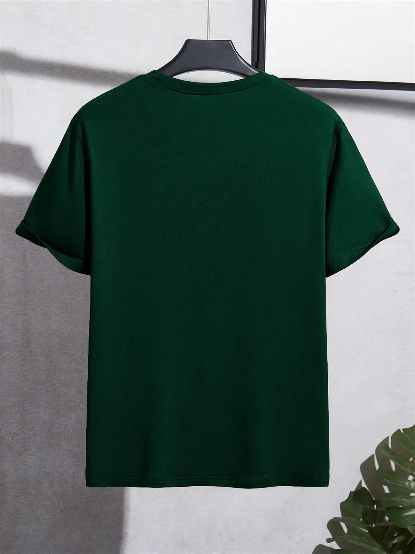 Camiseta de manga corta con cuello redondo para hombre, 100% algodón, informal, a la moda, holgada, de talla grande, con estampado de letras, deportiva