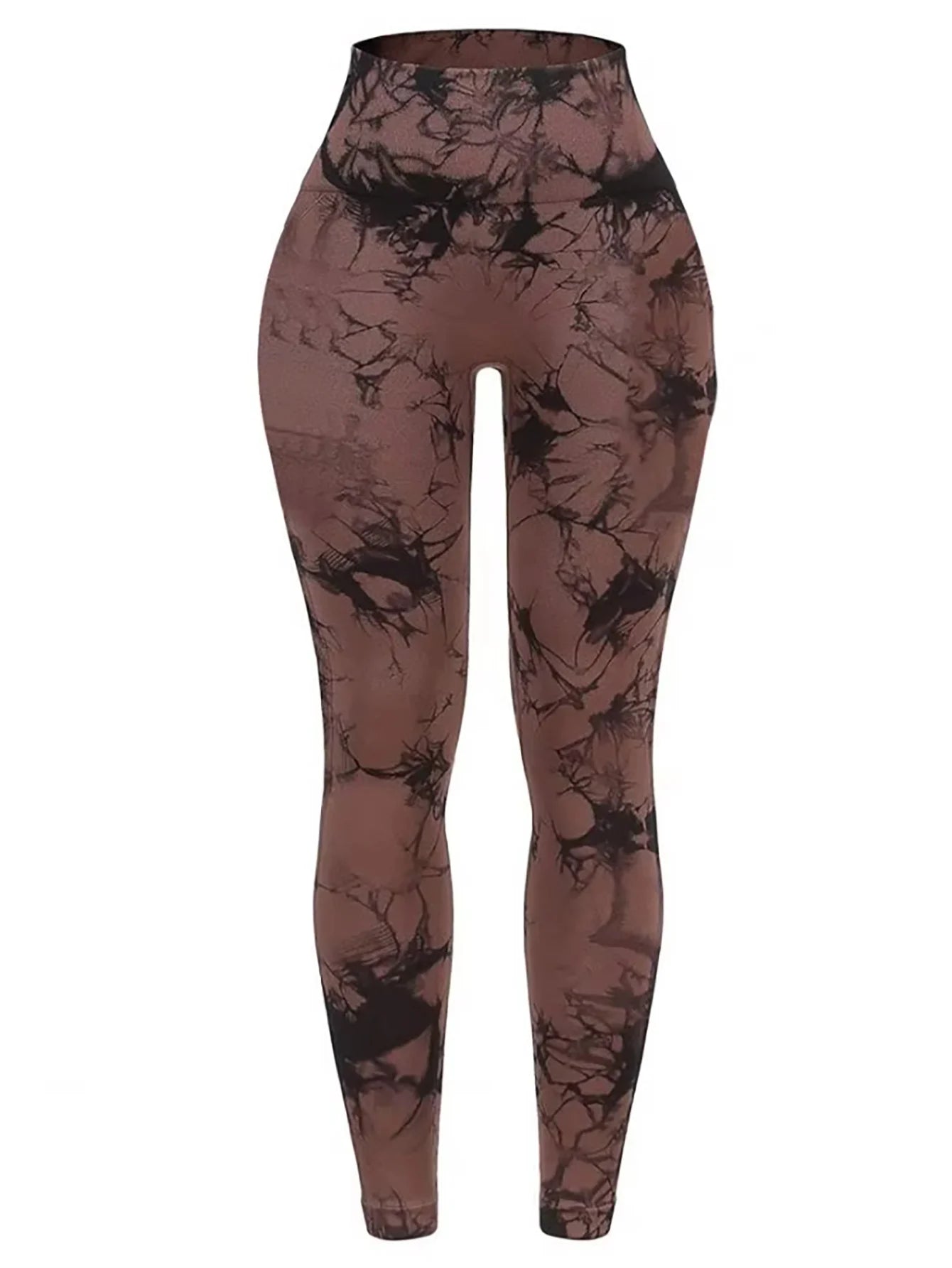 Leggings sin costuras Tie Dye para mujer, pantalones de Yoga de cintura alta, mallas elásticas de levantamiento de glúteos, mallas deportivas de cintura ancha