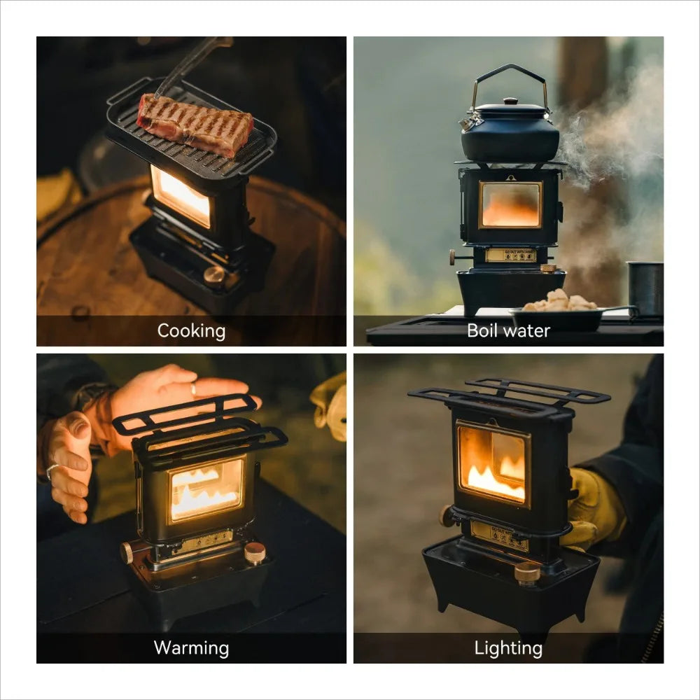 Lámpara de aceite de firedancia, estufa, linterna portátil para acampar al aire libre con luces Retro de emociones, perfecta para picnic y mochilero, aventuras