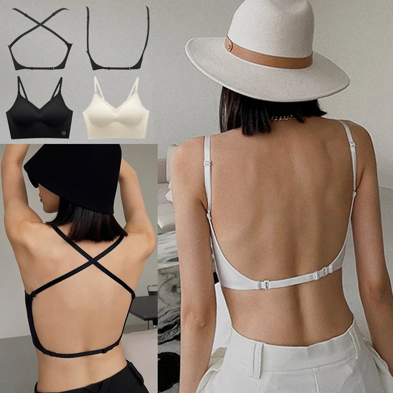 Sujetadores acolchados sin costuras ultrafinos para mujer, ropa interior de seda de hielo, lencería Sexy de pecho pequeño, Push Up, Tops de tubo Sexy, sujetador íntimo