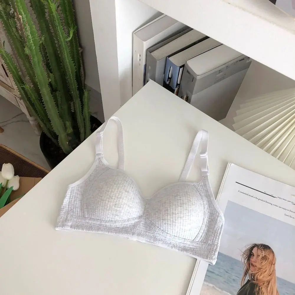 Sujetador inalámbrico ajustado para mujer, Bralettes con pechos recogidos a prueba de golpes, lencería antiflacidez, sujetador con escote en V profundo para verano