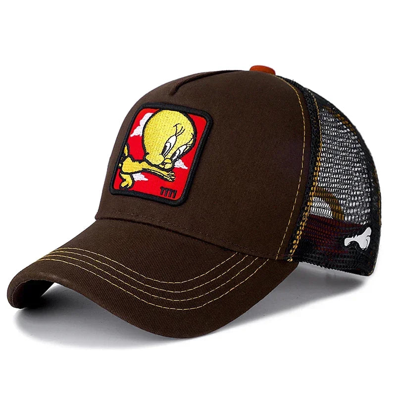 Gorra de béisbol de algodón con Cierre trasero de dibujos animados de Anime de marca de alta calidad para hombres y mujeres, gorro de malla de Hip Hop para papá, gorra de camionero, triangulación de envÃos