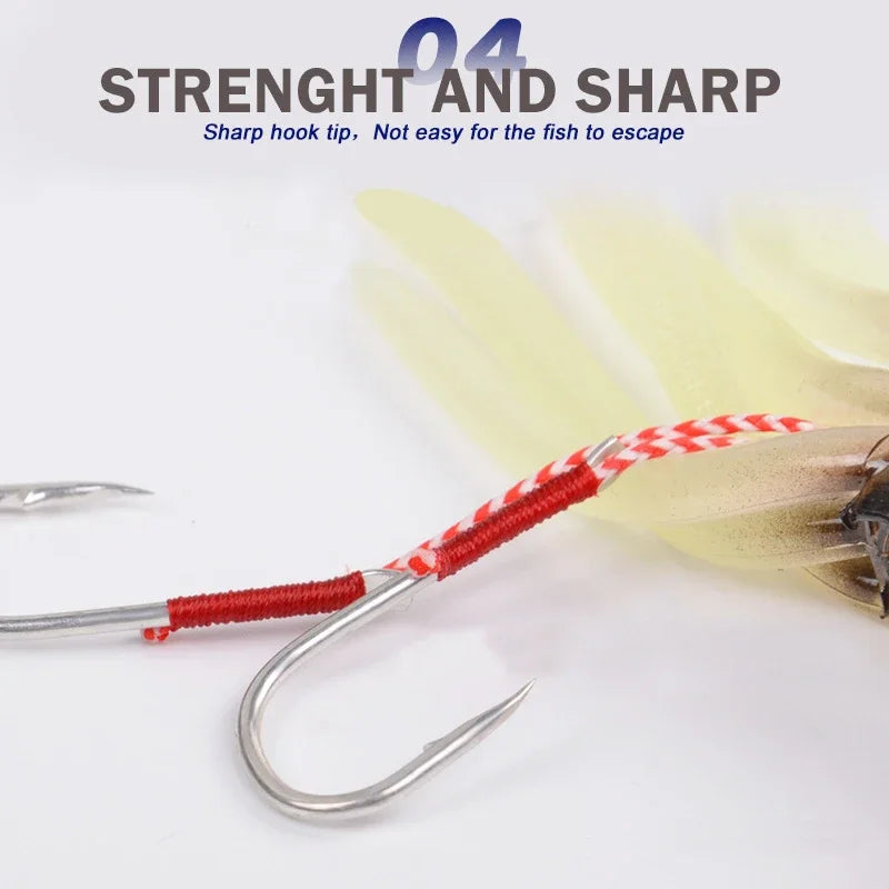 ZUKIBO-cebo de calamar suave para pesca, señuelo de pesca con curricán, plantillas con cabeza de pulpo, plantilla de calamar UV luminosa de 60g para pesca en barcos de aguas profundas, cebo Wobblers