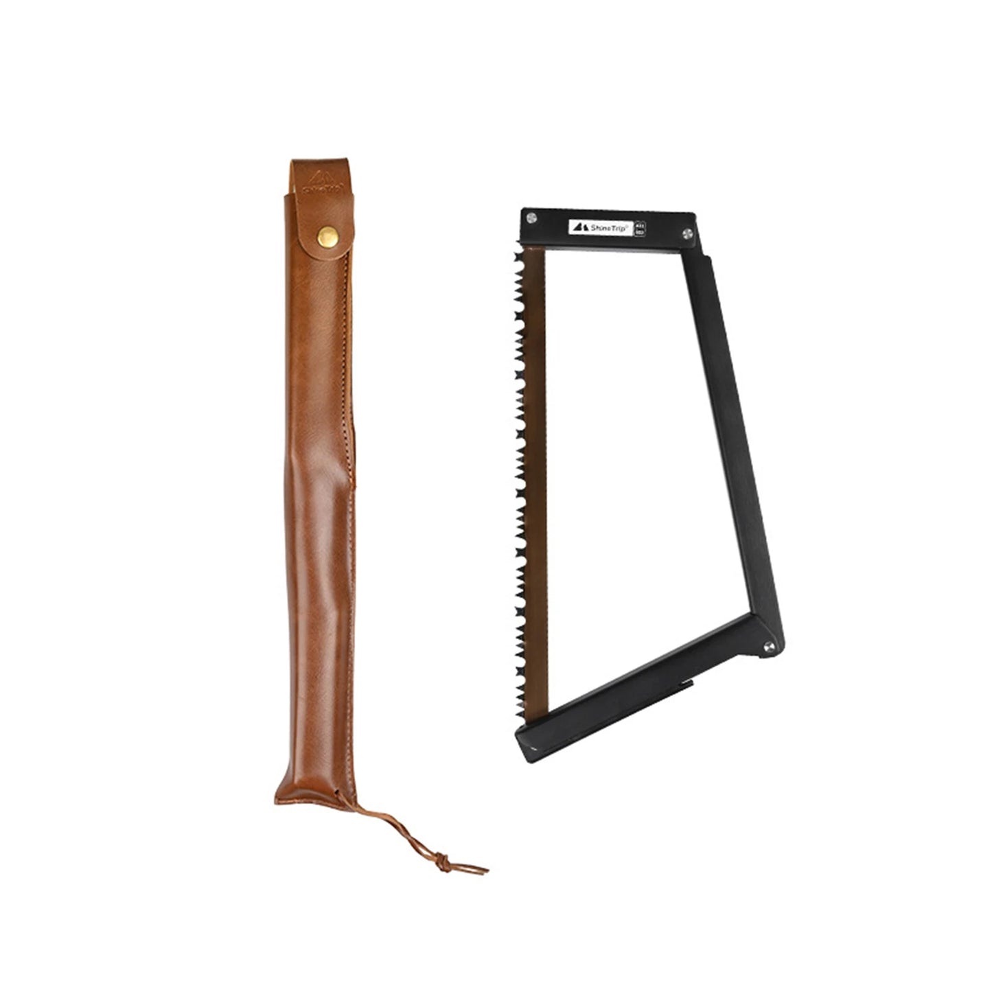 Sierra plegable, ligera, para supervivencia y acampada, sierra de arco plegable para cortar árboles de madera seca y húmeda, hoja de acero de alto manganeso
