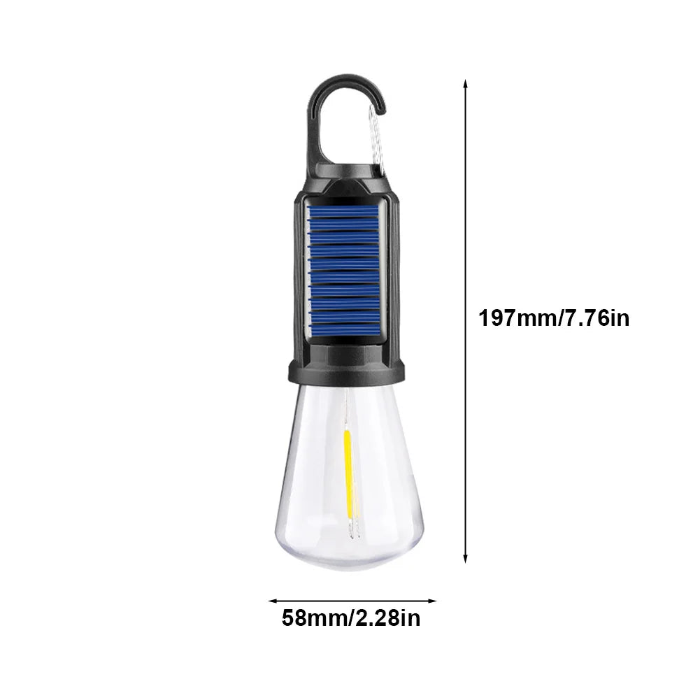Linterna de iluminación LED con energía Solar, luz de tienda para exteriores con carga USB, impermeable, luz de ambiente para barbacoa, para acampar al aire libre, 2-5 uds.