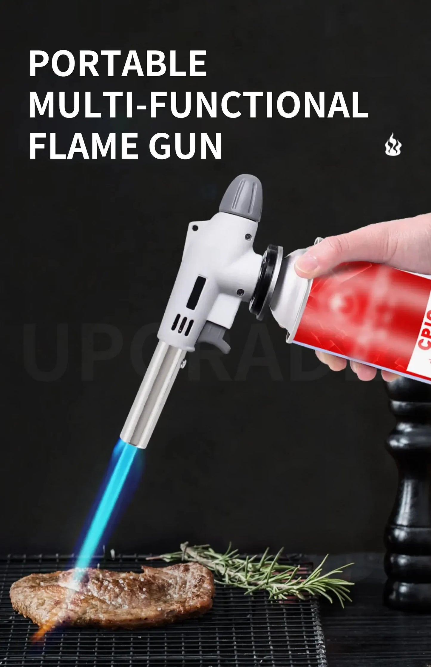 Práctico pistola de llama, quemador de Gas de soldadura, soplete de Gas de llama, pistola de llama para barbacoa, Camping, cocina, equipo de camping