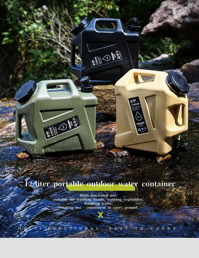 Cubo de agua para vehículo de recorrido autónomo al aire libre, cubo de almacenamiento de agua para el hogar, cubo de agua para acampar, cubo de agua pura potable