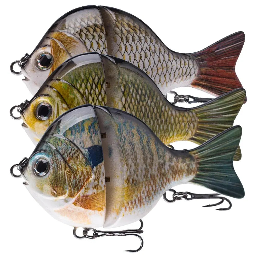1 Uds 9CM 34,5G cebo deslizante de plástico de una sola articulación Swimbait Sunfish pesca lubina señuelos