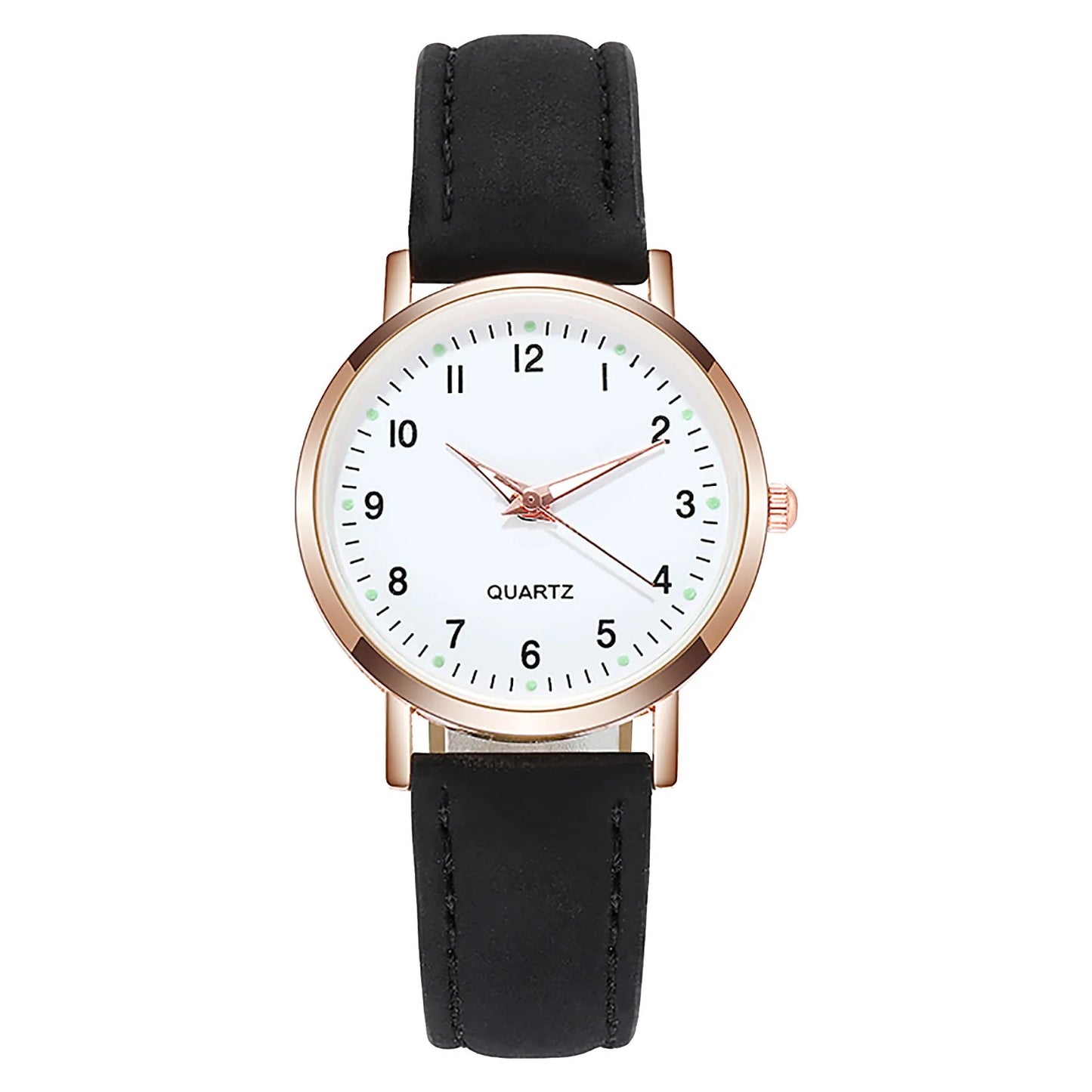 Reloj de Mujer a la moda para Mujer, relojes con correa de cuero, Reloj de pulsera luminoso de cuarzo analógico de lujo para Mujer, Reloj femenino