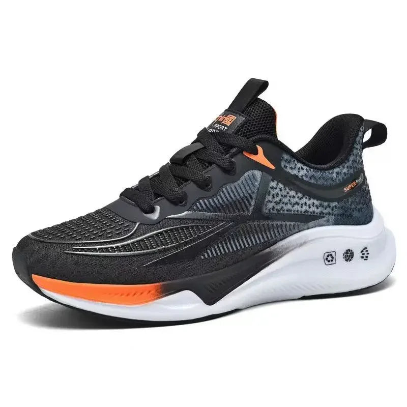 Zapatos para correr y caminar para hombre: zapatillas de tenis con cordones, ligeras, cómodas y transpirables