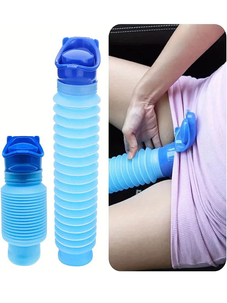 Bolsa de orina portátil para exteriores de 750ML, Mini inodoro para viajes, campamento, senderismo, orinal, entrenamiento para niños, Ansblue plegable