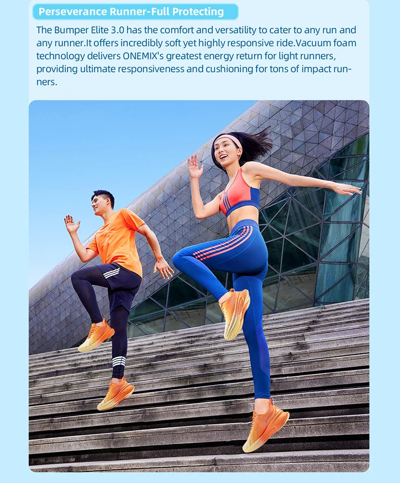 ¡Novedad de ONEMIX! Zapatillas de correr para hombre, zapatillas deportivas antideslizantes para mujer