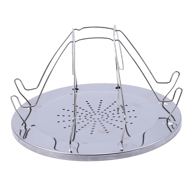 Rejilla para tostadora, Simple, portátil, multifuncional, de acero inoxidable, suministros de viaje para acampar al aire libre, estufa multiusos plegable, parrilla