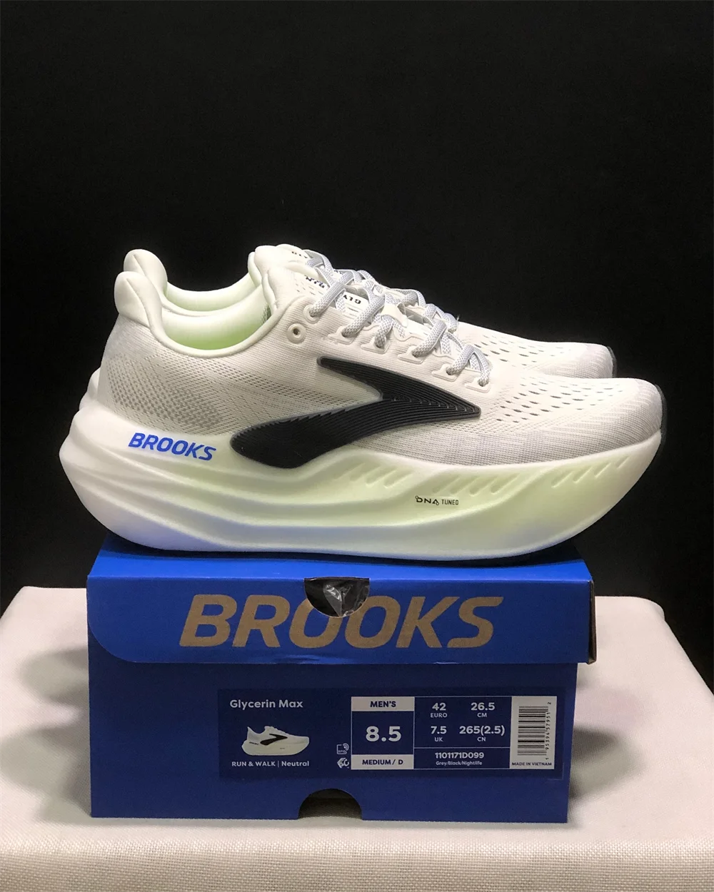 Zapatillas de correr originales Brooks para hombre Glycerin Max antideslizantes, resistentes al desgaste y que absorben los golpes, zapatillas informales para mujer 1104471D026