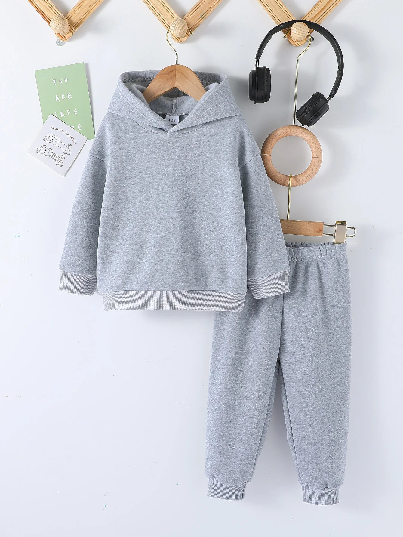 Moda para niños, 2 uds., Jersey con capucha y pantalones, trajes de 1 a 8 años, ropa deportiva informal de manga larga para niños y niñas, chándales, ropa para niños