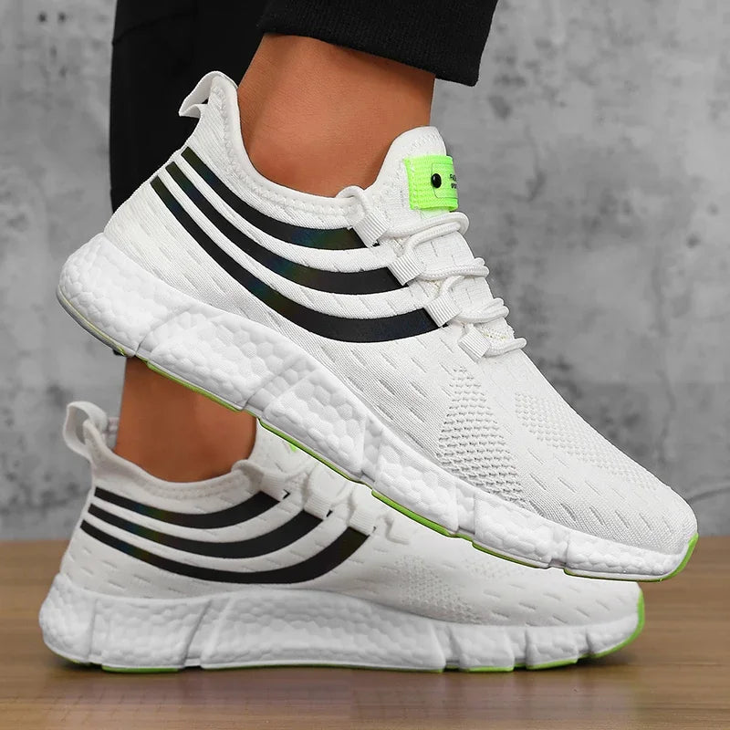 Zapatos Deportivos informales para hombre, zapatillas ligeras transpirables, antideslizantes, planas, para correr al aire libre, caminar, Tenis, calzado atlético para correr