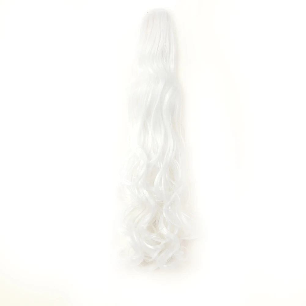 Extensión de cola de caballo, pinza sintética en postizo, extensiones de cabello de cola de caballo onduladas y rizadas, peluca larga de cola de caballo para mujer