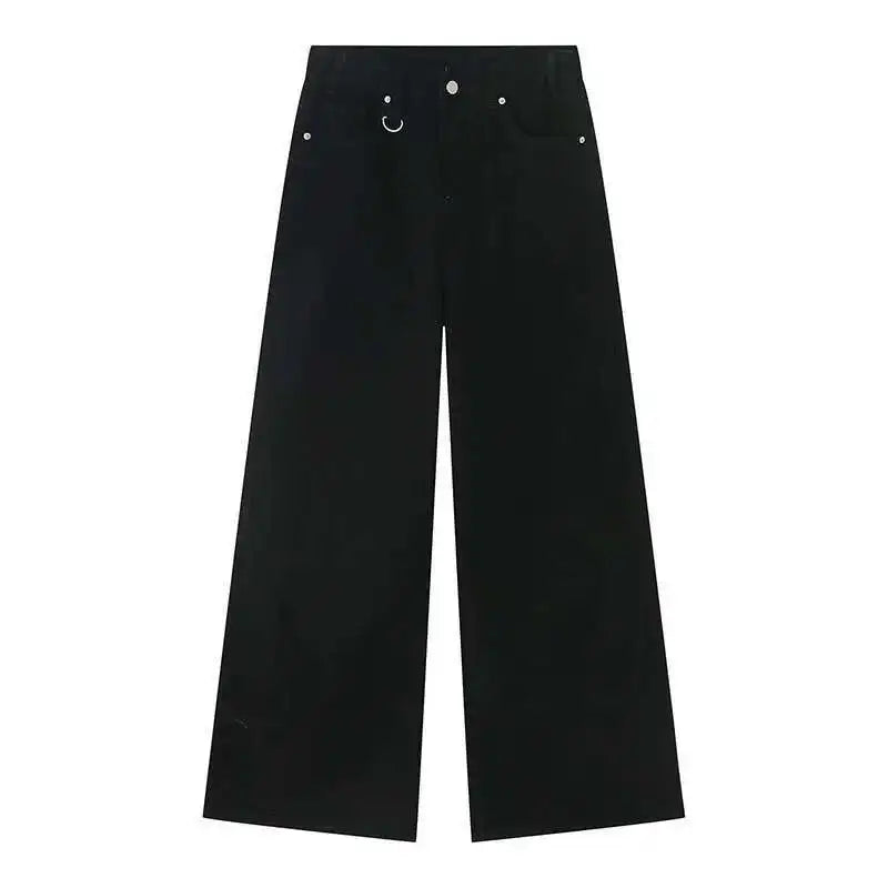 IEFB, pantalones vaqueros de verano para hombre, pantalones vaqueros lavados de color azul viejo para hombre, ropa informal recta para hombre, pantalones sueltos de pierna ancha, nueva moda 9C354