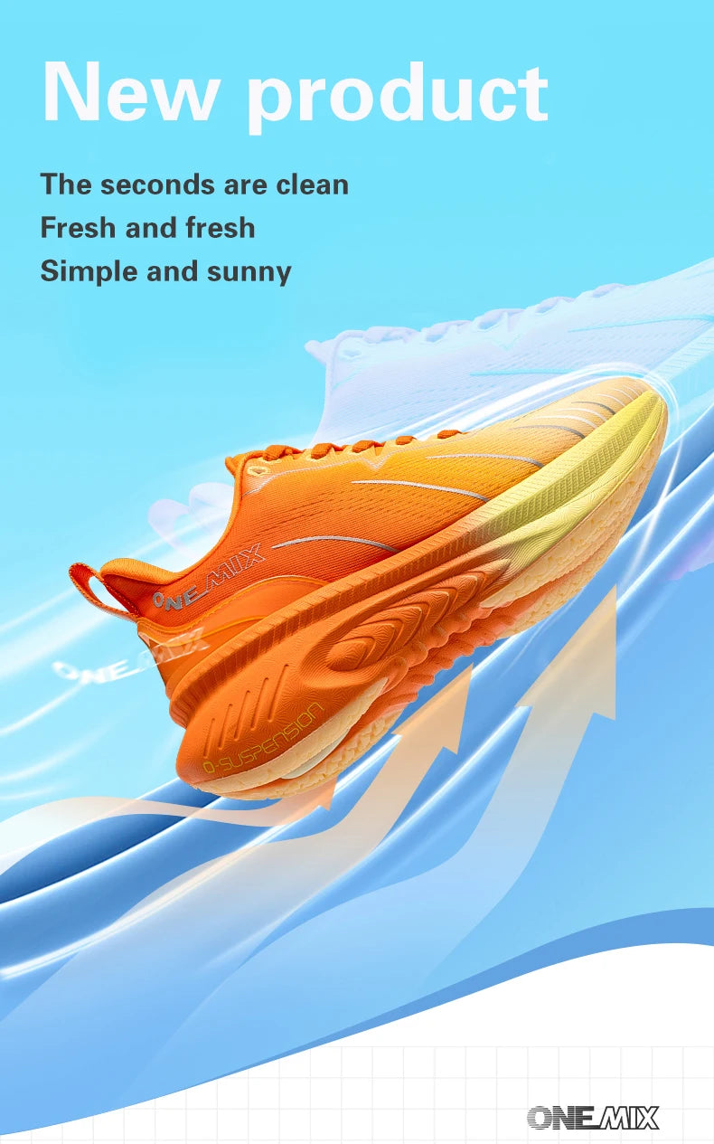 ¡Novedad de ONEMIX! Zapatillas de correr para hombre, zapatillas deportivas antideslizantes para mujer