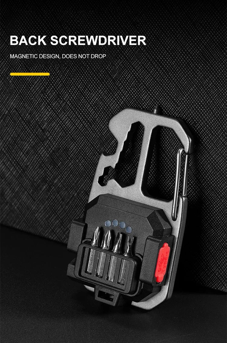 Luz de trabajo con llavero COB con pantalla de batería, luz LED portátil recargable de 8 modos de alto lúmenes para acampar, senderismo y correr