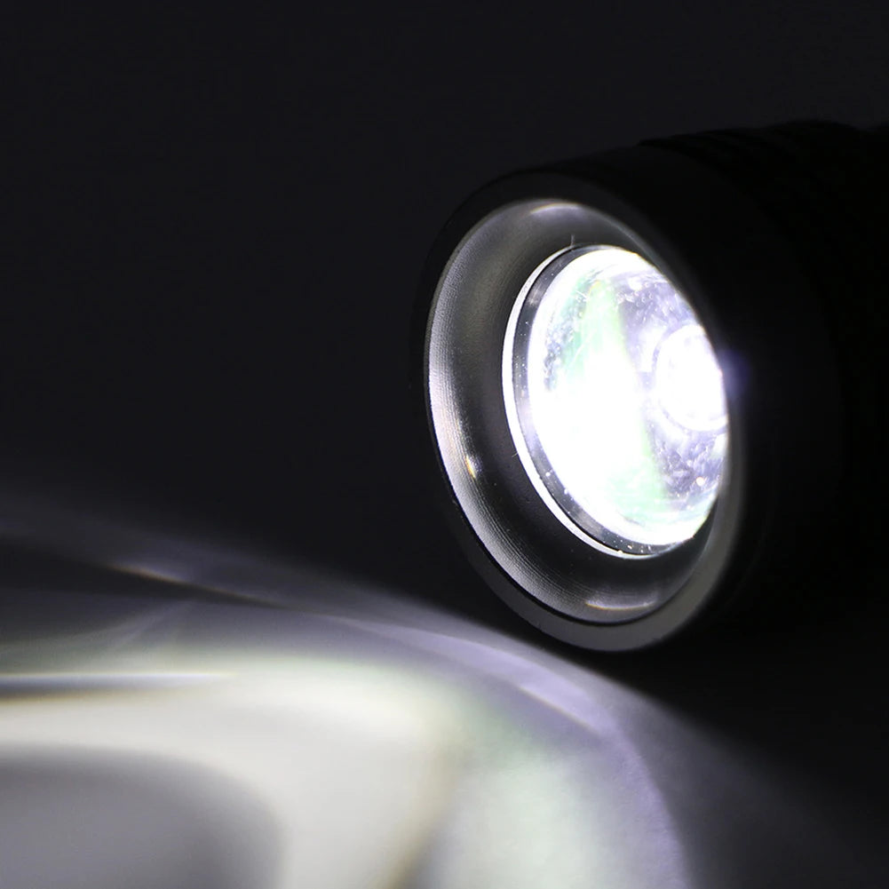 Linterna LED potente de aleación de aluminio, Mini lámpara de bolsillo con zoom, USB práctico, haz de rango máximo de hasta 50m, 3W, para Camping y senderismo