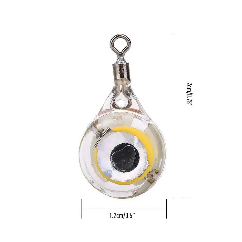 10 Uds. Señuelo de pesca con forma de Mini ojo, luz nocturna subacuática, señuelo luminoso alimentado por baterÃÂÂa para agua de mar y agua dulce