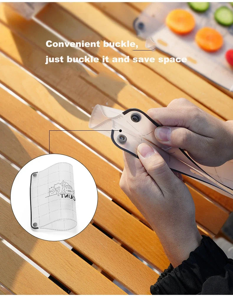 Tabla de comedor plegable de PP para exteriores, tabla de cortar portátil ultraligera de calidad alimentaria, Mini tabla de cortar, accesorios de Camping, herramienta de Picnic