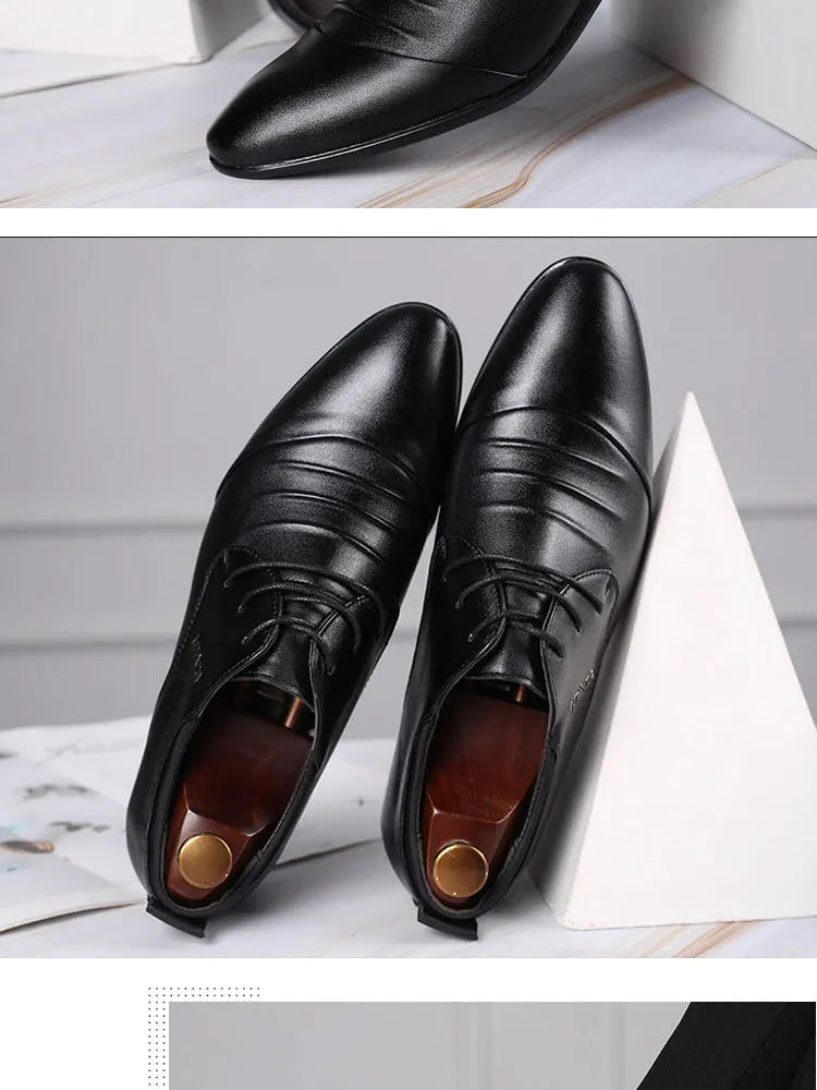 Zapatos de vestir clásicos para hombre, zapatos de cuero blanco con cordones para hombre, zapatos formales informales de negocios con punta de talla grande para boda