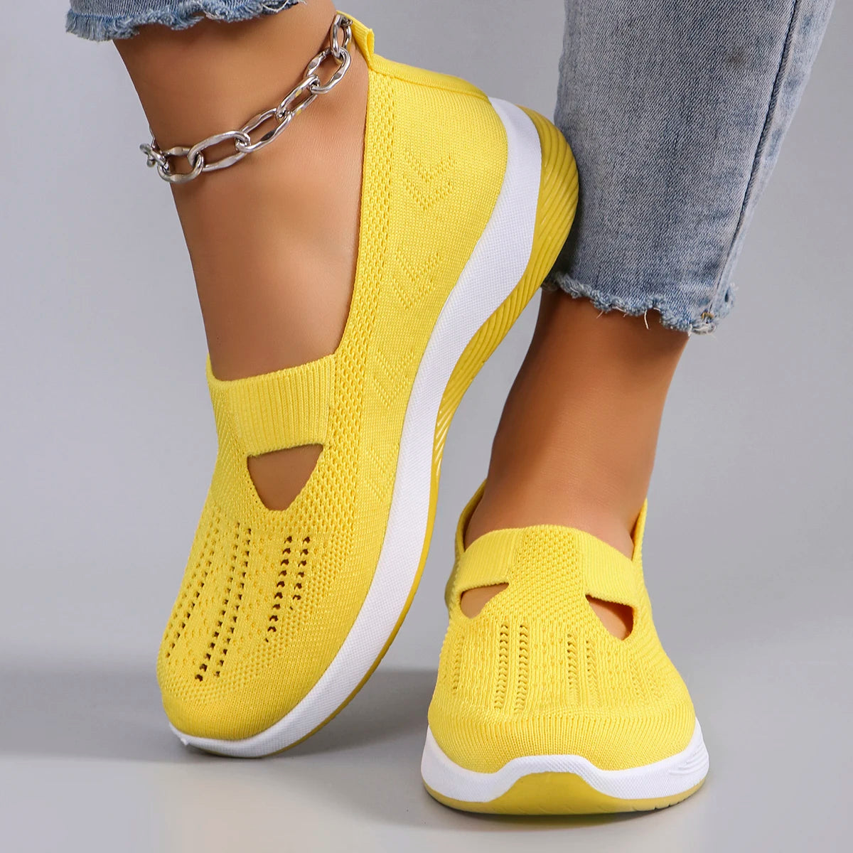 Nuevos zapatos deportivos de primavera para mujer, zapatos deportivos informales a la moda, transpirables, ligeros, antideslizantes, resistentes al desgaste, zapatos planos