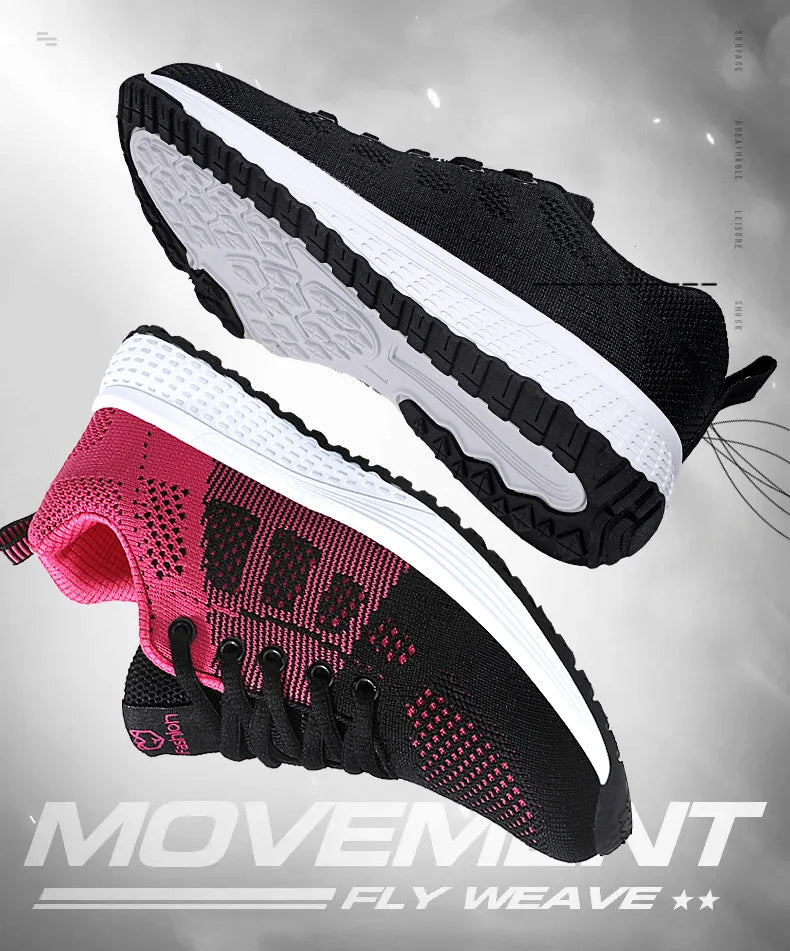 2024 zapatos deportivos para mujer, zapatillas de plataforma a la moda, zapatos planos para correr para primavera e invierno para mujer
