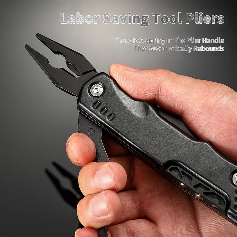 Nueva llave multifuncional, martillo, cuchillo, alicates, herramienta de supervivencia para acampar al aire libre, herramienta de ahorro de trabajo, cuchillo multiherramienta de acero inoxidable