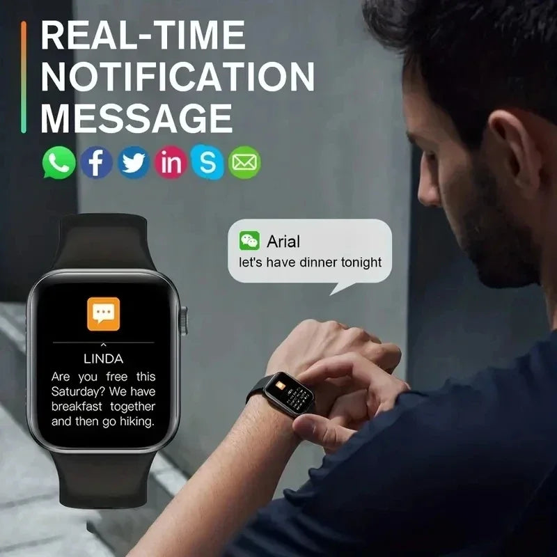 2025 nuevo reloj inteligente para hombres Android IOS teléfono 1,73 "pantalla Bluetooth llamada monitoreo de presión de oxÃgeno en sangre reloj inteligente mujeres