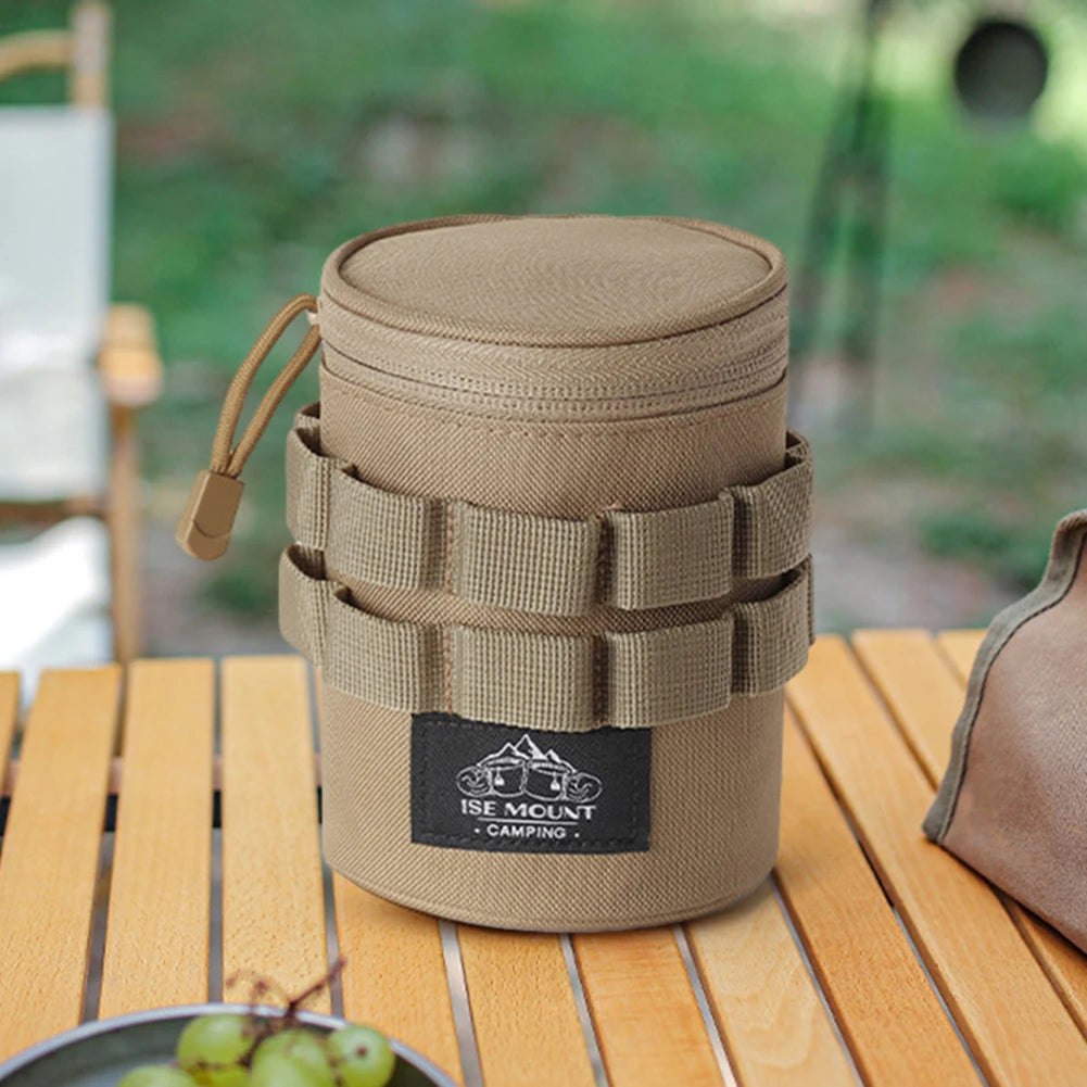 Bolsa de almacenamiento para acampada de 1/2 piezas, bolsa de accesorios ligera S/L con agujeros para colgar luces, bolsa de almacenamiento con asa, suministros para acampada