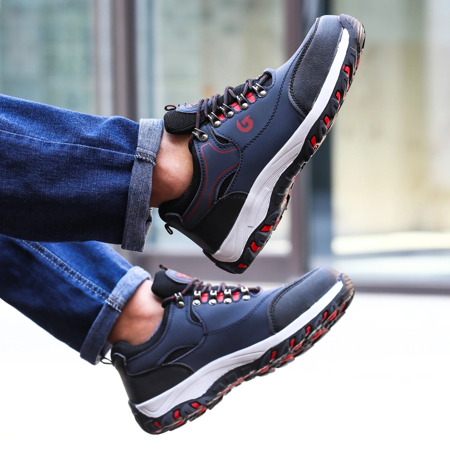 Zapatos con puntera de acero para hombre, botas de trabajo, zapatos de seguridad para el trabajo a prueba de pinchazos, zapatos de trabajo protectores, calzado masculino, zapatillas de seguridad